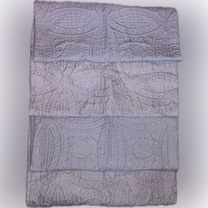 4 gray ish blue quilted pillow shams - 2 regular 2 king